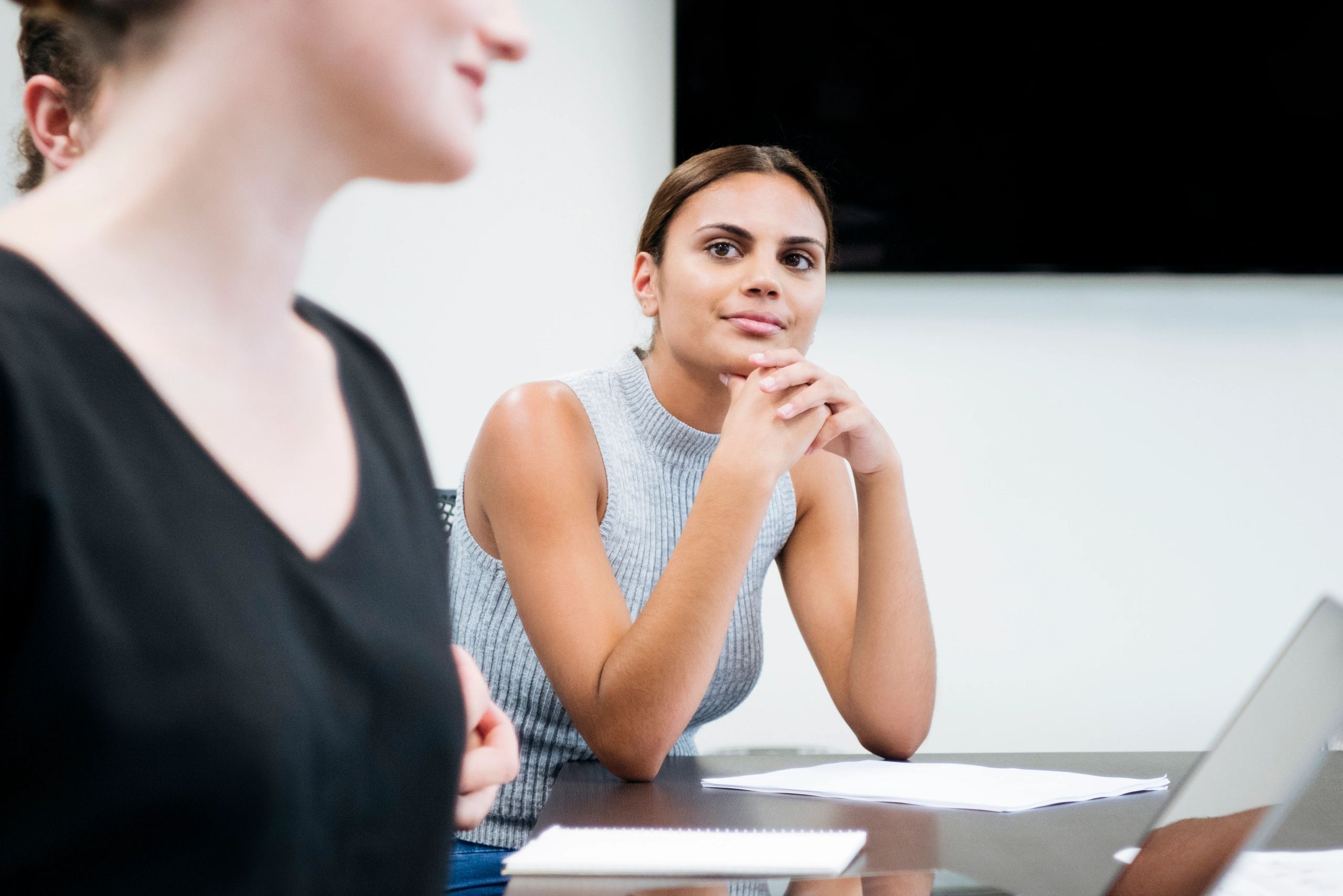Professional consultation in an office setting
